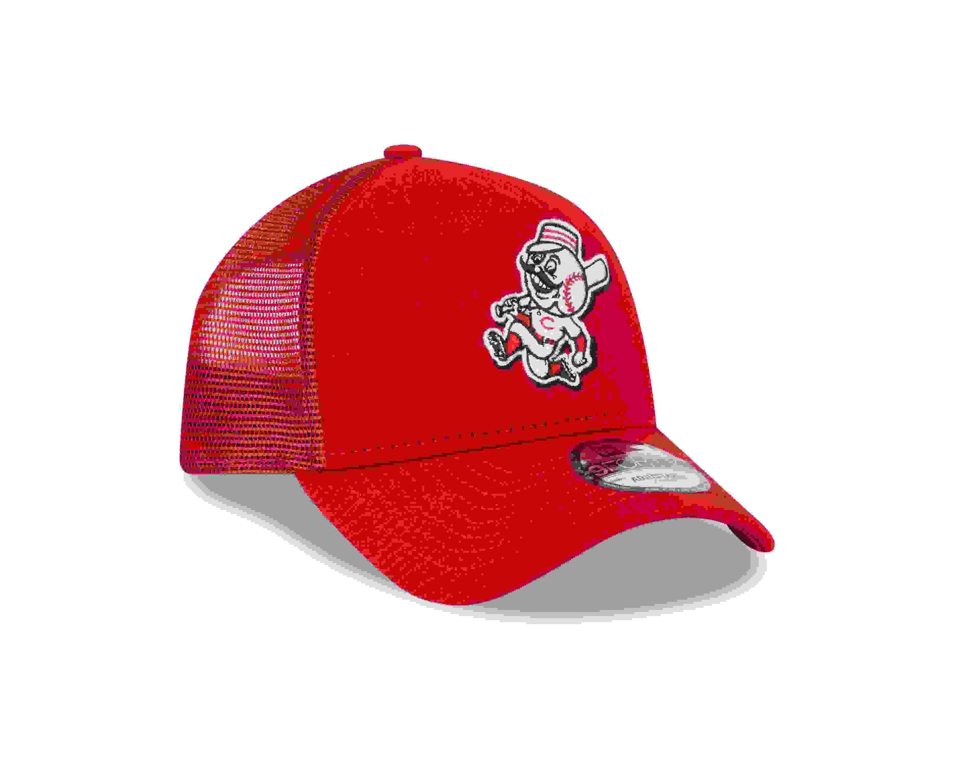 New Era Cincinnati Reds 9FORTY A-Frame Mr. Red Trucker Red Snapback Hat